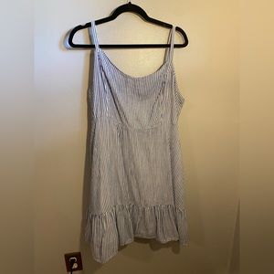 Old Navy Blue and White Seersucker Dress